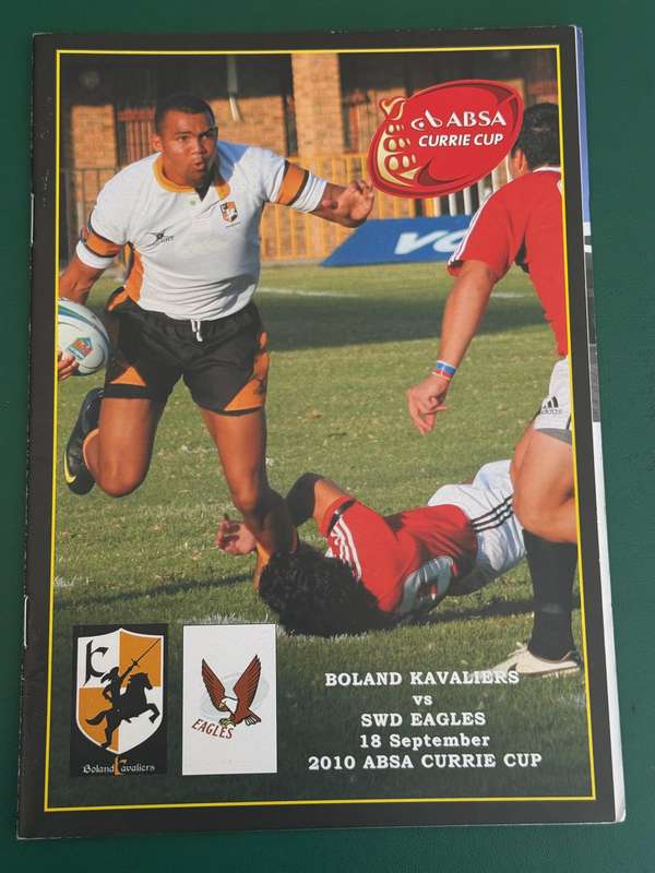 Rugby Programme - Boland vs South Western Districts 18/09/2010 (Currie Cup)