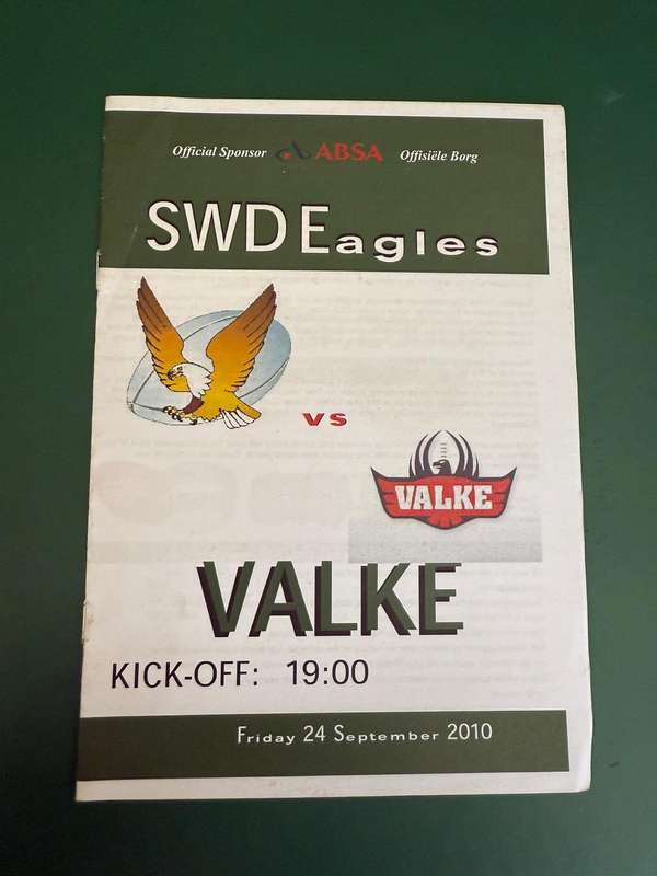 Rugby Programme - South Western Districts vs Falcons 24/09/2010 (Currie Cup)