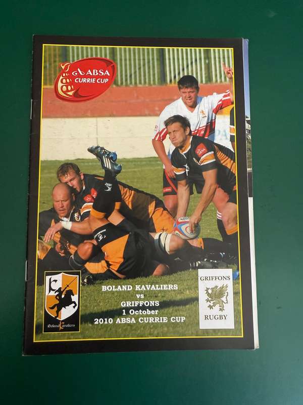 Rugby Programme - Boland vs Griffons 1/10/2010 (Currie Cup)