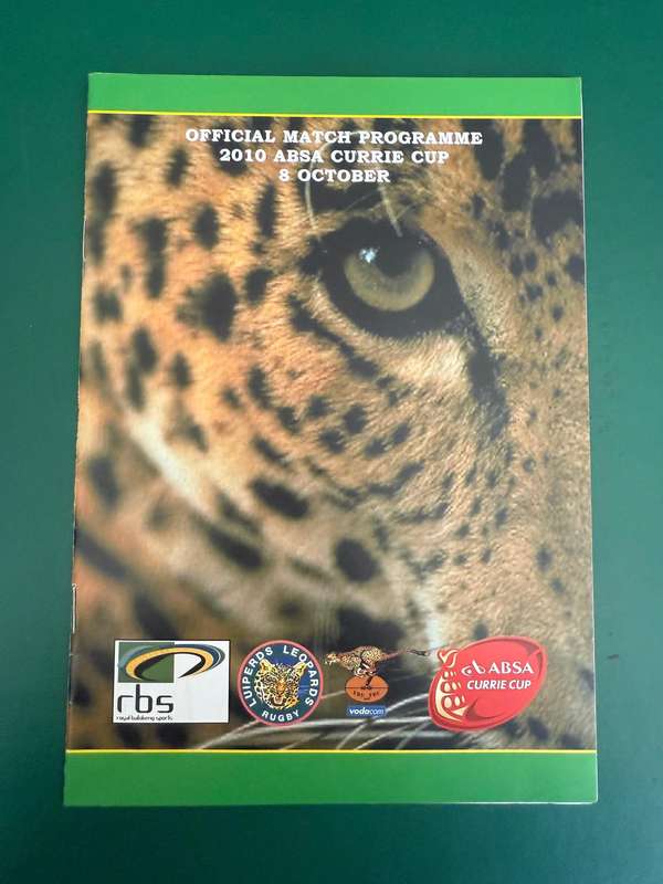 Rugby Programme - Leopards vs Cheetahs 8/10/2010 (Currie Cup)