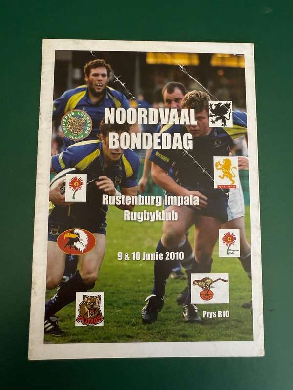 Rugby Programme - Noorvaal Bondedag (Craven Week Warm Up Matches) 9/10 June 2010