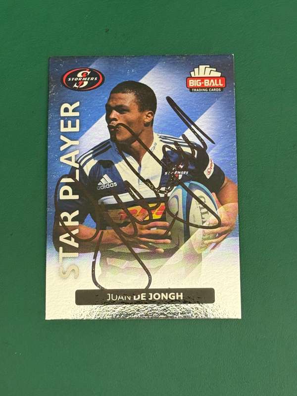 Rugby Card - *SIGNED* Juan de Jongh 2012 Big Ball Rugby Card