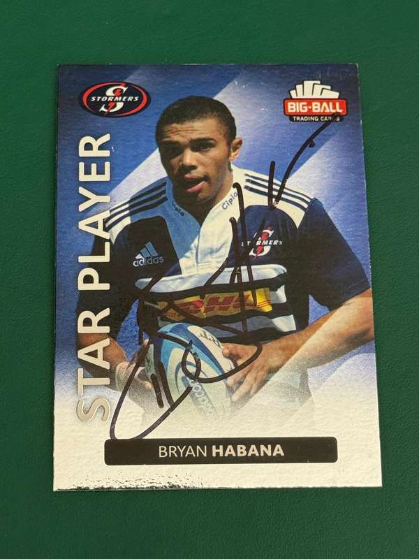 Rugby Card - *SIGNED* Bryan Habana 2012 Big Ball Rugby Card