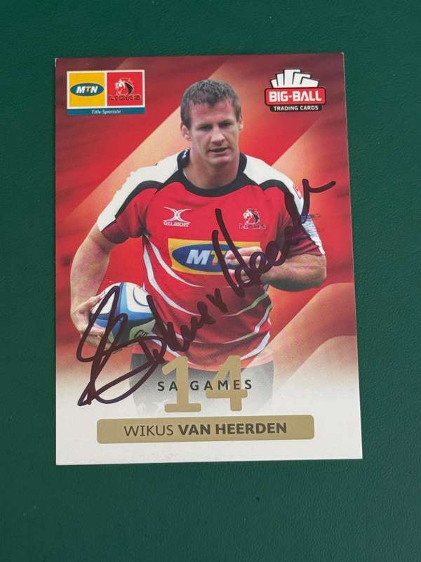 Rugby Card - *SIGNED* Wickus van Heerden 2012 Big Ball Rugby Card