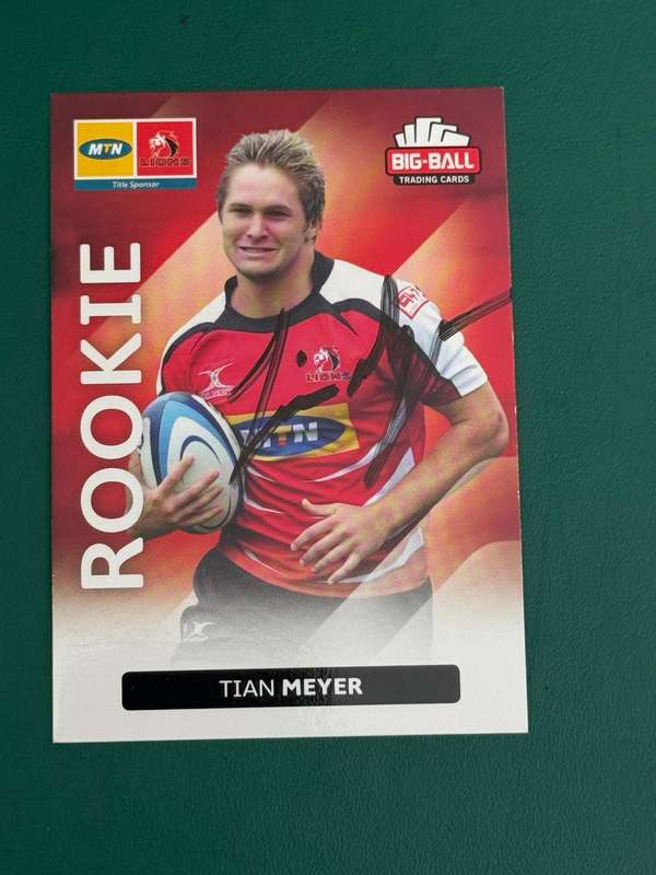 Rugby Card - *SIGNED* Tian Meyer 2012 Big Ball Rugby Card