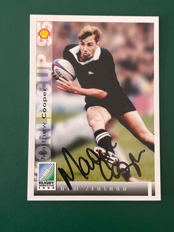 Rugby Card - *SIGNED* Matthew Cooper 1995 Sports Deck Rugby Card
