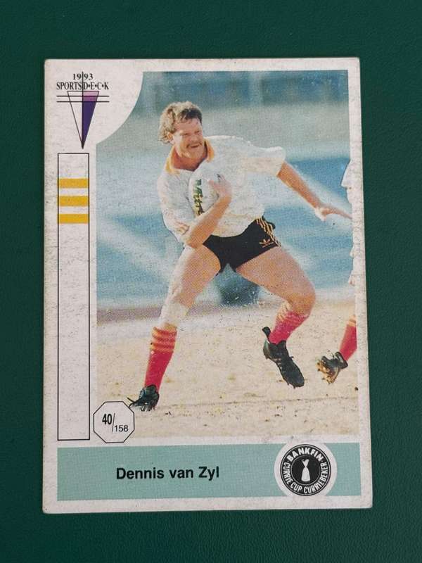 Rugby Card - Dennis Van Zyl 1993 Sports Deck Rugby Card
