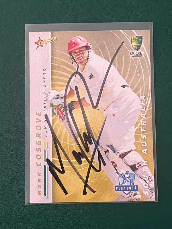 Cricket Card - *SIGNED* Mark Cosgrove 2007 Select Cricket Card