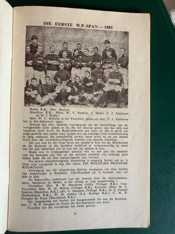 Rugby Programme - *WP 75 year Anniversary* Western-Province vs Natal 01/09/1958