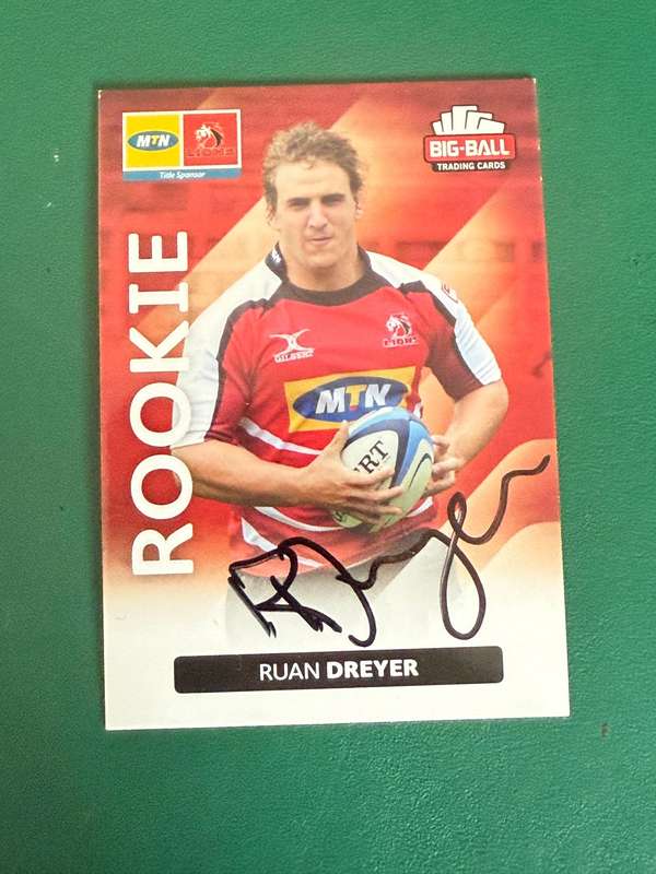 Rugby Card - *SIGNED* Ruan Dreyer 2012 Big Ball Rugby Card