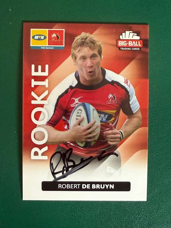 Rugby Card - *SIGNED* Robert de Bruyn 2012 Big Ball Rugby Card