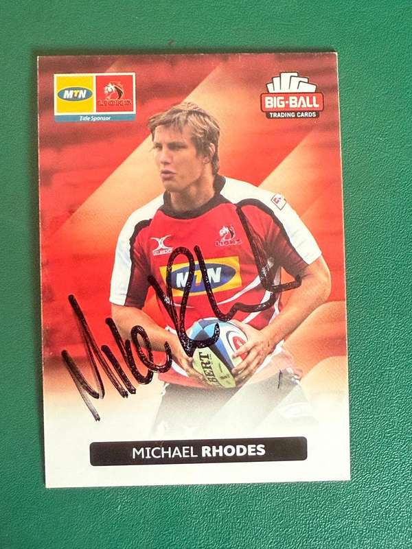 Rugby Card - *SIGNED* Michael Rhodes 2012 Big Ball Rugby Card