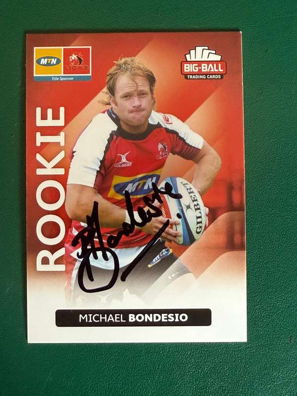 Rugby Card - *SIGNED* Michael Bondesio 2012 Big Ball Rugby Card