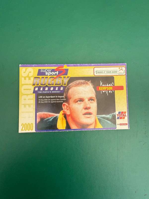 Rugby Card - Robbie Kempson 2000 Total Rugby Card