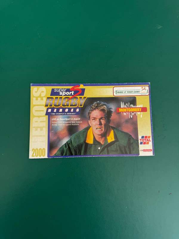 Rugby Card - Percy Montgomery 2000 Total Rugby Card