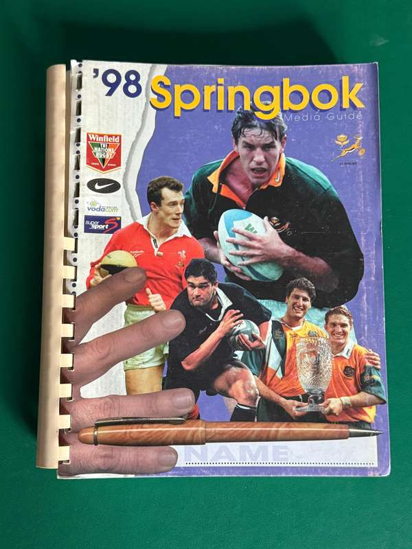 Rugby Book/Media Guide - 1998 Springboks (160 pages)