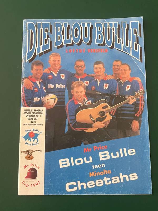 Rugby Programme - Blue Bulls vs Cheetahs 14/02/1997