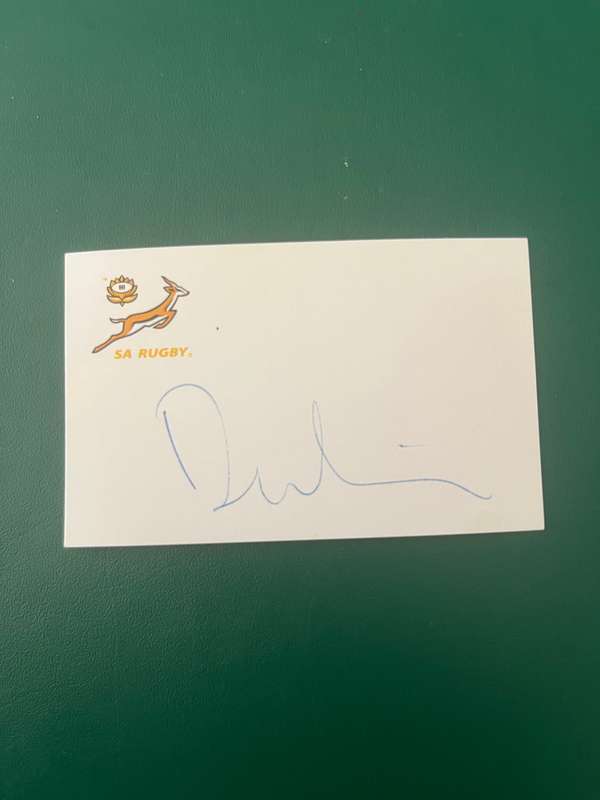 Rugby Signature - Springbok Nr734 Deon Carstens
