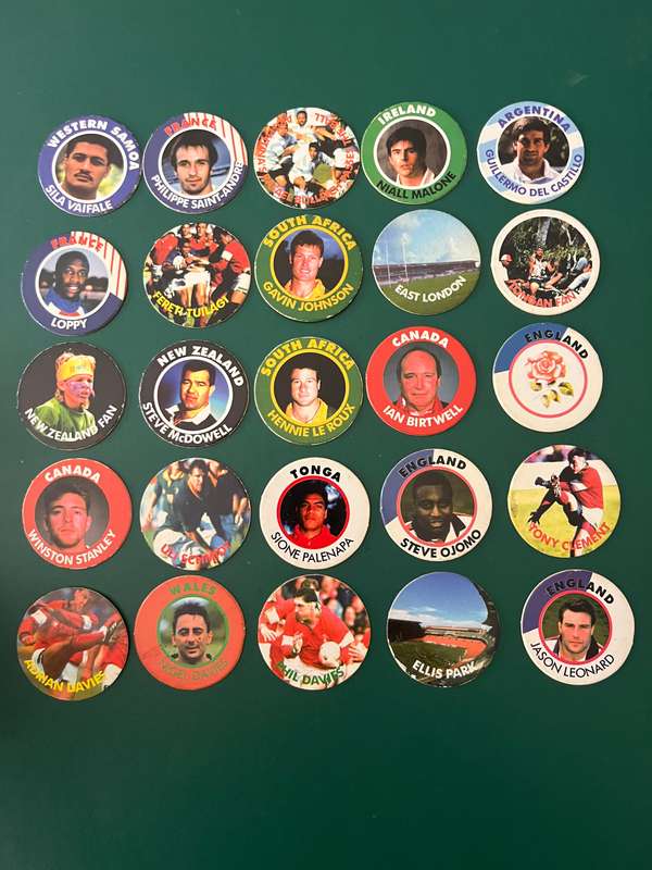 Rugby - 25 * 1995 Arlenco Rugby World Cup Tazos/Slammas