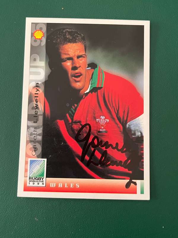 Rugby Card - *SIGNED* Gareth Llewyllen 1995 Sports Deck Rugby Card