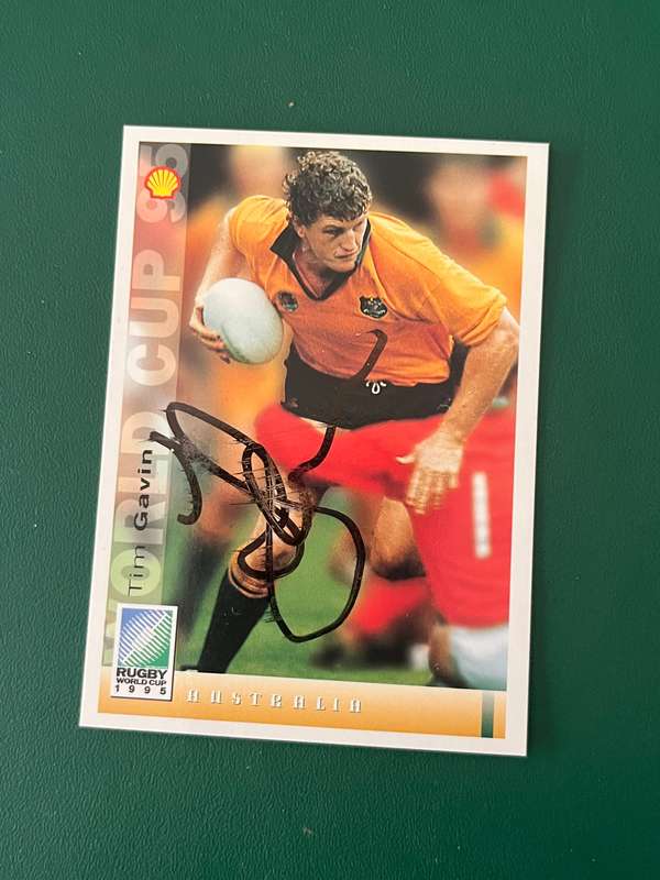 Rugby Card - *SIGNED* Tim Gavin 1995 Sports Deck Rugby World Cup Card