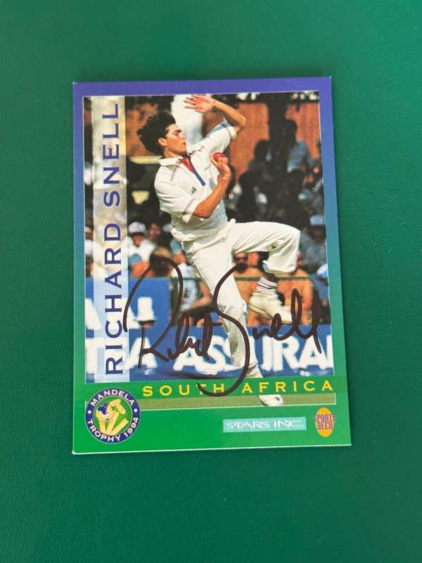 Cricket Card - *SIGNED* Richard Snell 1994 Sports Deck Cricket Card