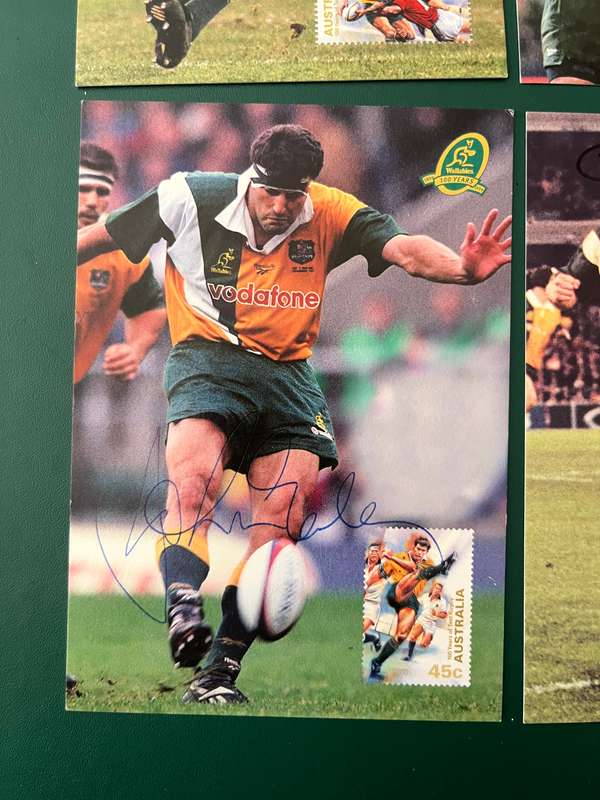 Rugby Cards - *SIGNED* 1999 4 * 100 Years of Test Rugby Maxi Cards