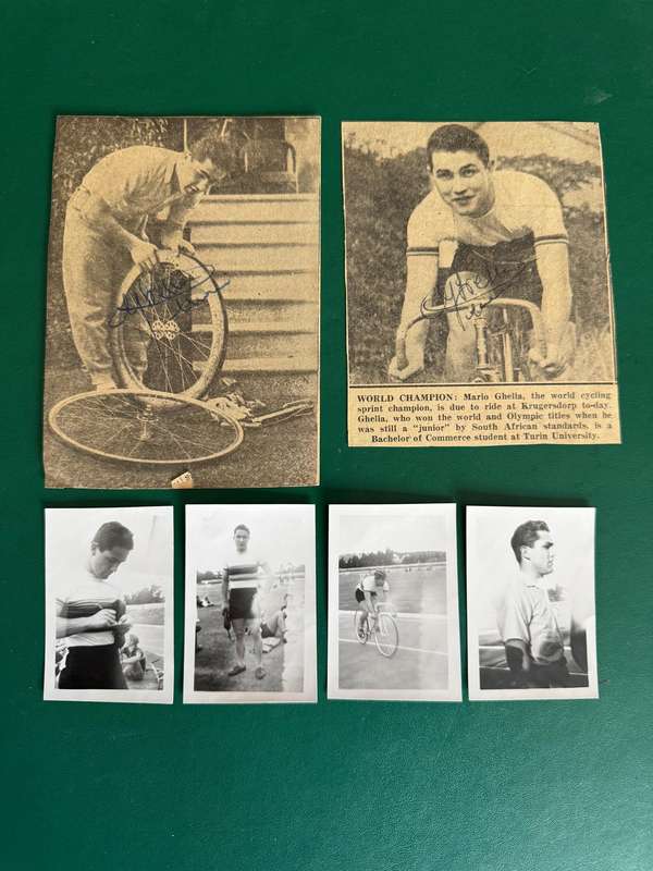 Mario Ghella *SIGNED* (1948 Olympic Cycling Sprint Champion and World Champion) Package