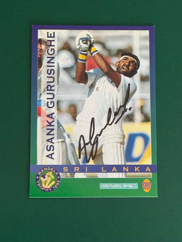 Cricket Card - *SIGNED* Asanka Gurusinghe 1994 Sports Deck Cricket Card