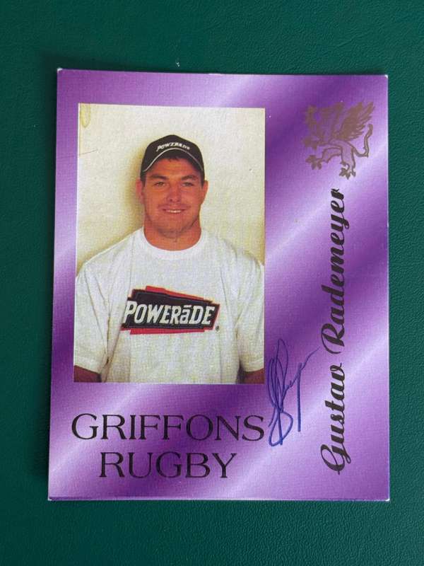 Rugby Card - *SIGNED* Gustav Rademeyer 2001 Griffons Rugby Card (Rare)