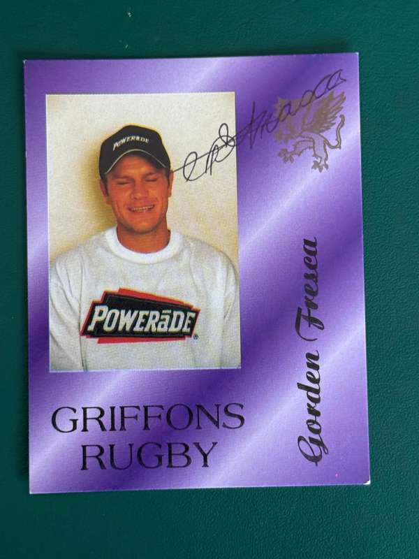 Rugby Card - *SIGNED* Gordon Fresea 2001 Griffons Rugby Card (Rare)