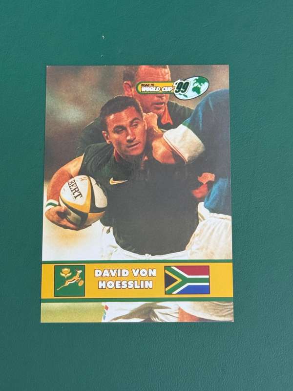 Rugby Card - David von Hoesslin 1999 Sports Deck Road to the World Cup Photocard