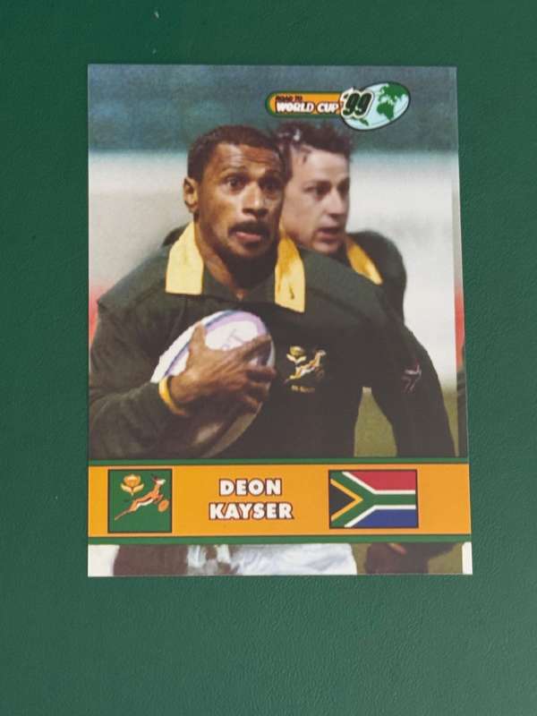 Rugby Card - Deon Kayser 1999 Sports Deck Road to the World Cup Photocard