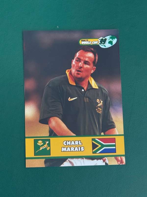 Rugby Card - Charl Marais 1999 Sports Deck Road to the World Cup Photocard