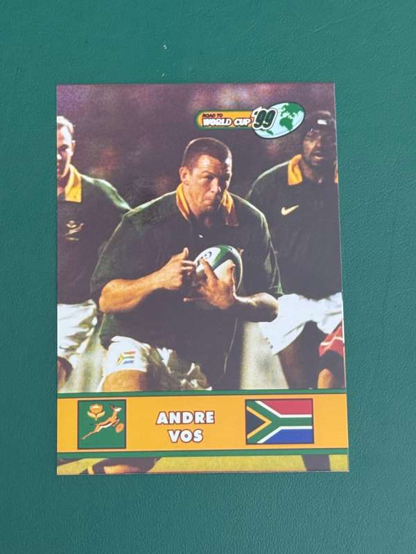 Rugby Card - Andre Vos 1999 Sports Deck Road to the World Cup Photocard