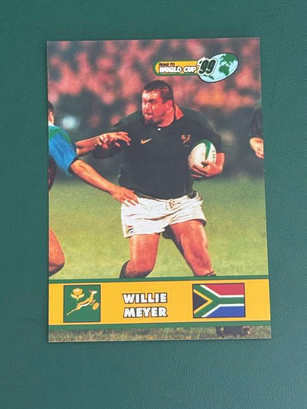 Rugby Card - Willie Meyer 1999 Sports Deck Road to the World Cup Photocard