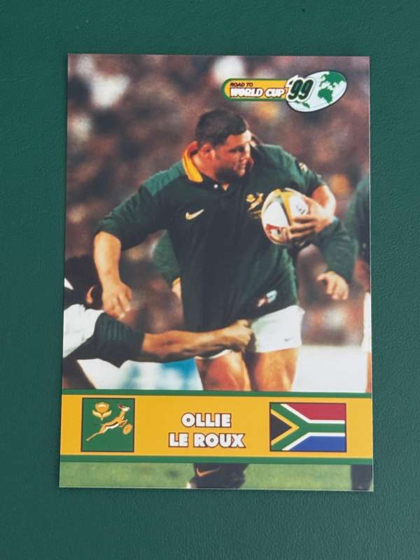 Rugby Card - Ollie le Roux 1999 Sports Deck Road to the World Cup Photocard