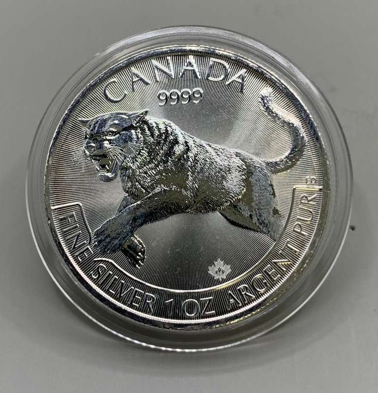 ( RCM PREDATOR SERIES )    2016    THE COUGAR    1oz    PURE SILVER IN A CAPSULE