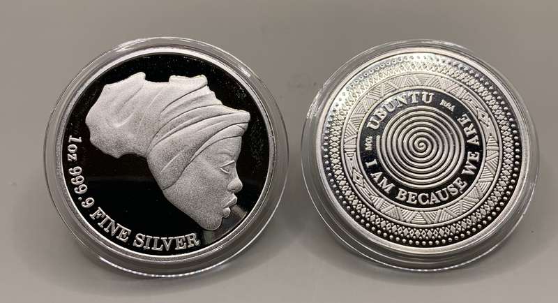 (  2024 LAUNCH  )  UBUNTU THE FACE OF AFRICA  CAPE TOWN COIN SHOW PURE SILVER