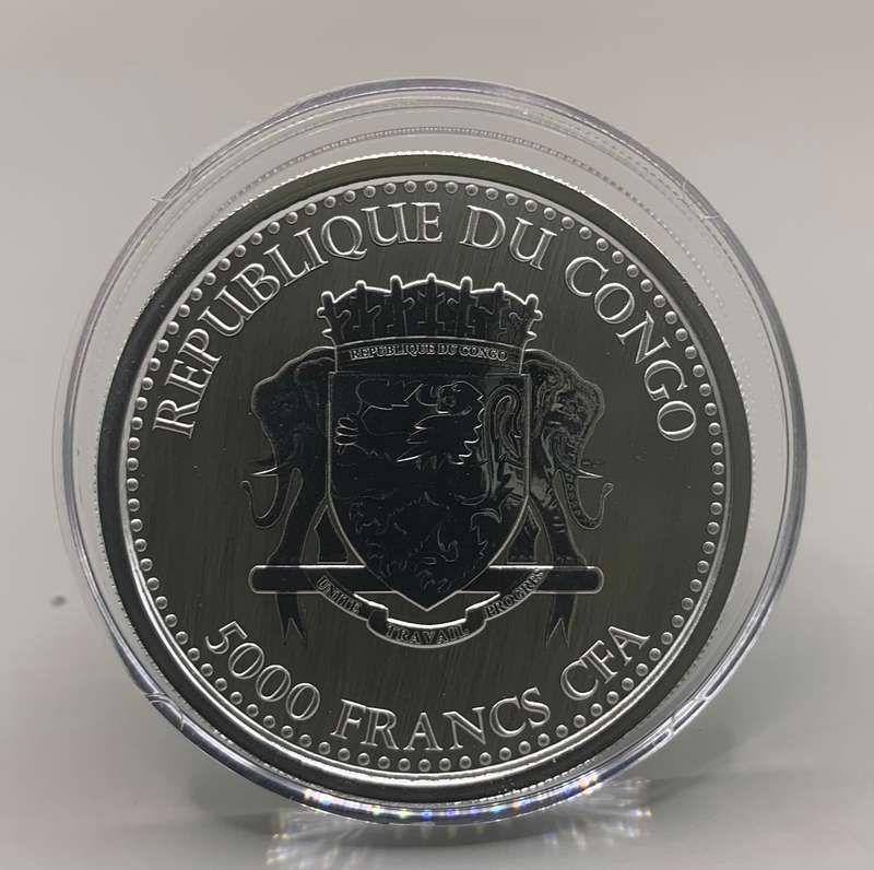 2017  DESIGN        CONGO  GORILLA      SILVER BACK   1oz PURE SOLID SILVER COIN