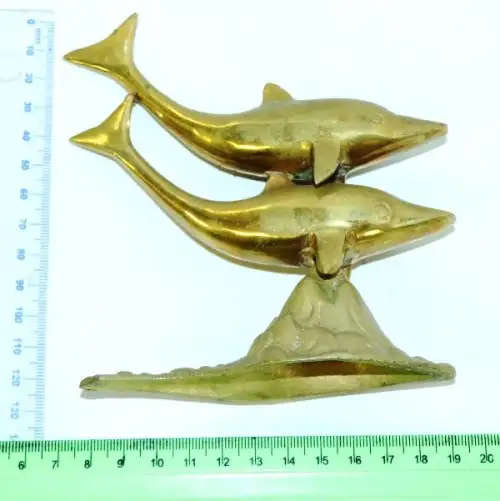 Brass Pair of Dolphins