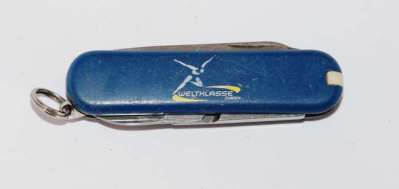 Victorinox - 58mm - Swiss Army Knife - (Classic SD) Blue with logo