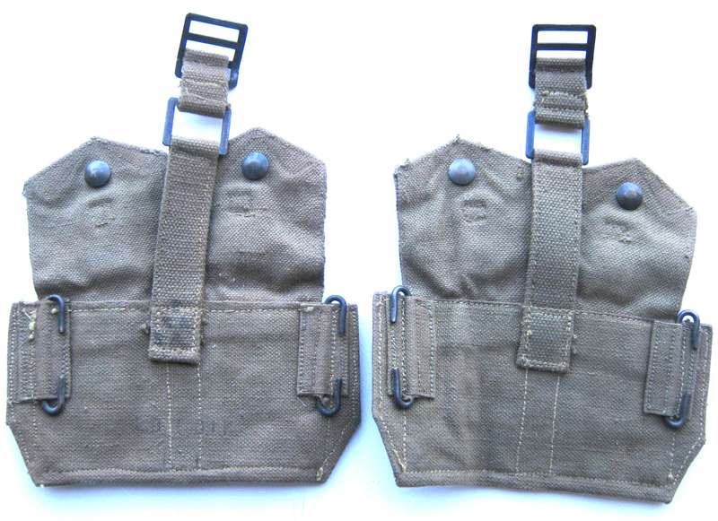 PAIR OF 303 AMMO POUCHES DATED 1963 WITH SAP STAMP IN GOOD UNUSED CONDITION