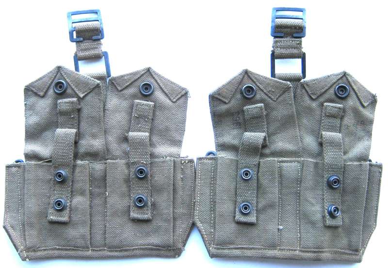PAIR OF 303 AMMO POUCHES DATED 1963 WITH SAP STAMP IN GOOD UNUSED CONDITION