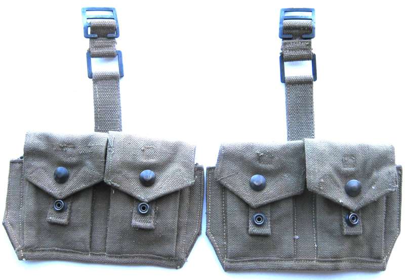 PAIR OF 303 AMMO POUCHES DATED 1963 WITH SAP STAMP IN GOOD UNUSED CONDITION