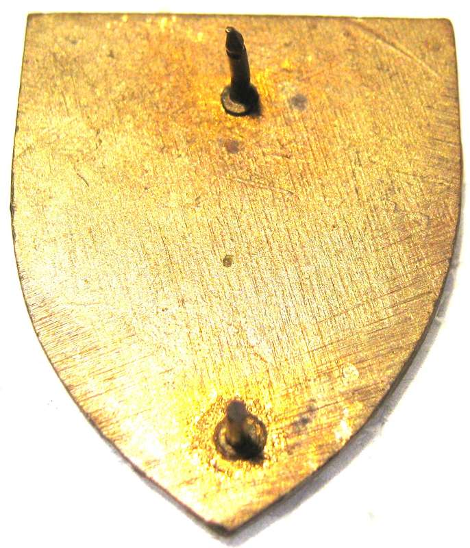 FOB BADGE FOR OLD SADF S.A. ARMY LOGISTIC COMMAND DARK BLUE TYPE WITH PINS IN GOOD USED CONDITION