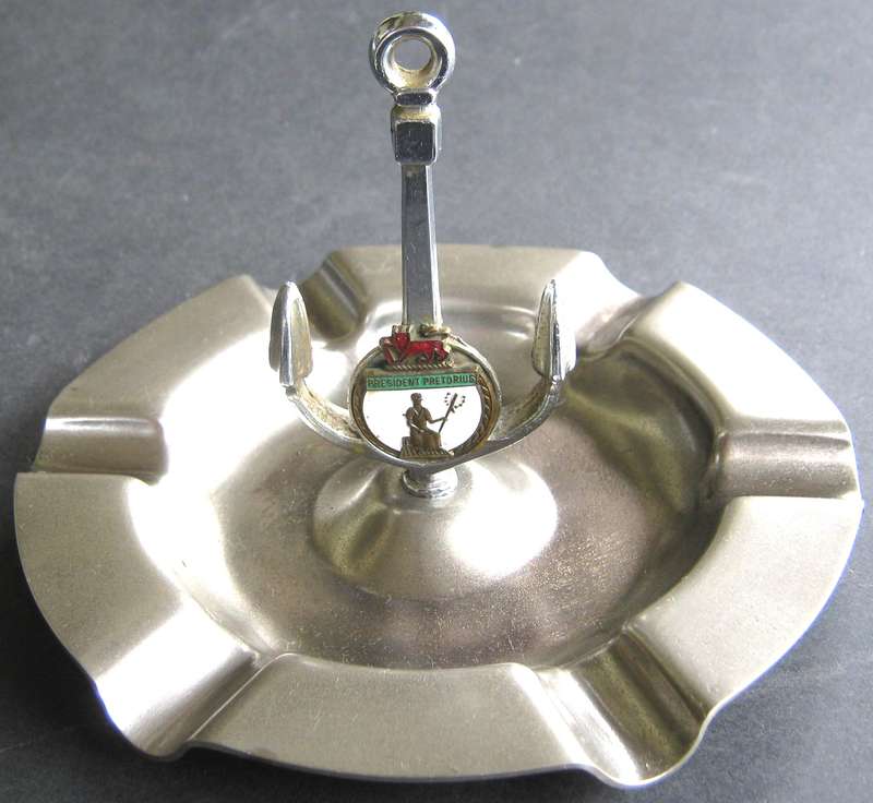OLD SAS PRESIDENT PRETORIUS ASH TRAY  IN GOOD USED CONDITION