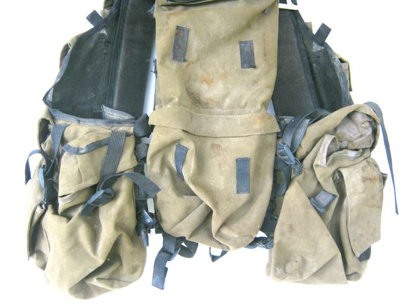 SADF 83 PATTERN BATTLE JACKET WITH ALL CLIPS AND BELTS IN GOOD USED CONDITION