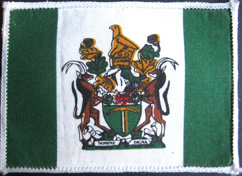 RHODESIAN FLAG PATCH 9 X 5.5 CM IN GOOD UNUSED CONDITION