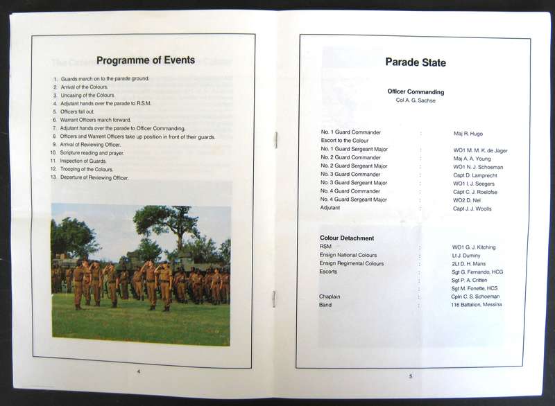 5 RECCE TROOPING OF THE COLOUR PROGRAM DATED 4 DECEMBER 1992 IN GOOD CONDITION
